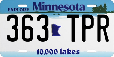 MN license plate 363TPR