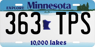 MN license plate 363TPS