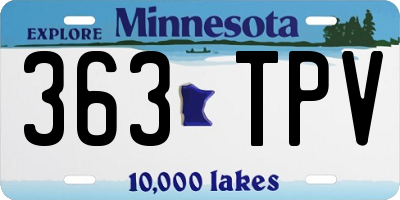 MN license plate 363TPV