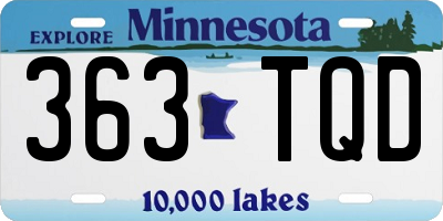 MN license plate 363TQD