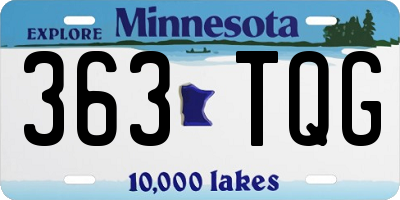 MN license plate 363TQG