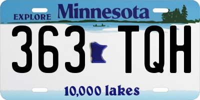 MN license plate 363TQH