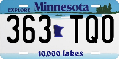 MN license plate 363TQO
