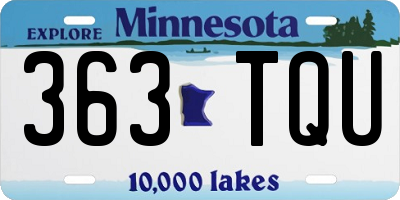 MN license plate 363TQU