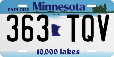 MN license plate 363TQV