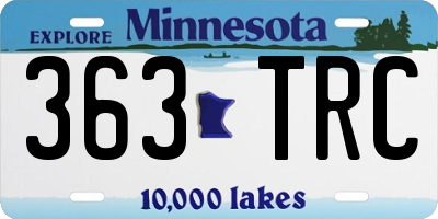 MN license plate 363TRC