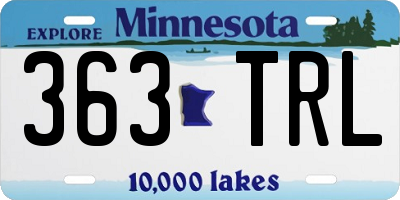 MN license plate 363TRL
