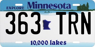 MN license plate 363TRN