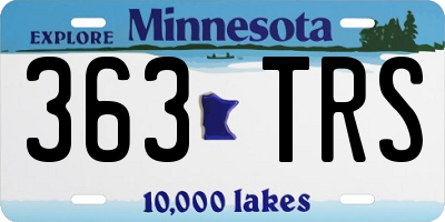 MN license plate 363TRS
