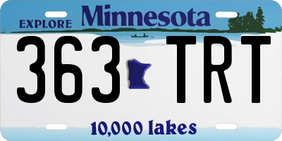MN license plate 363TRT