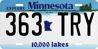 MN license plate 363TRY