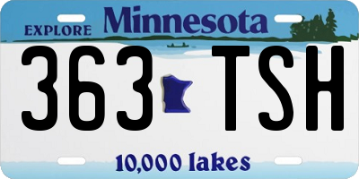 MN license plate 363TSH