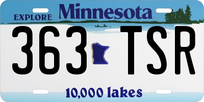MN license plate 363TSR