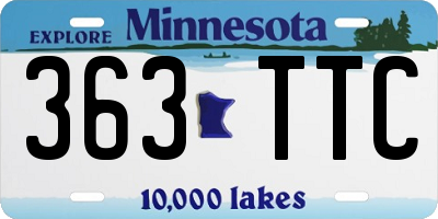 MN license plate 363TTC