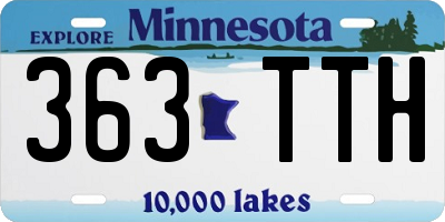MN license plate 363TTH