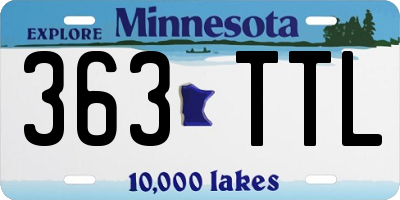 MN license plate 363TTL