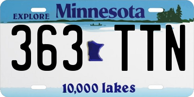 MN license plate 363TTN