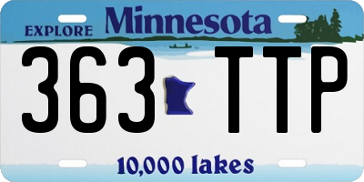 MN license plate 363TTP