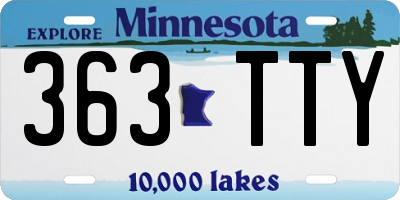 MN license plate 363TTY