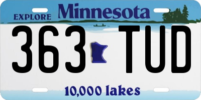 MN license plate 363TUD