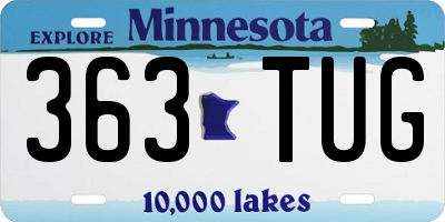 MN license plate 363TUG