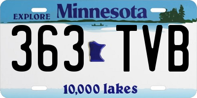 MN license plate 363TVB