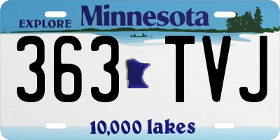 MN license plate 363TVJ