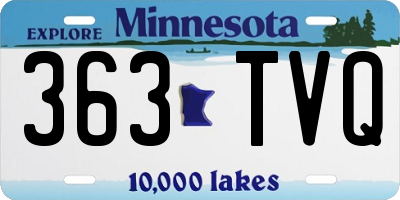 MN license plate 363TVQ