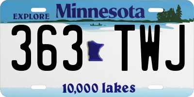 MN license plate 363TWJ