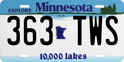 MN license plate 363TWS