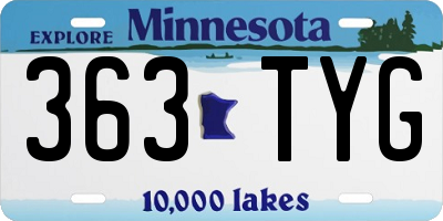 MN license plate 363TYG