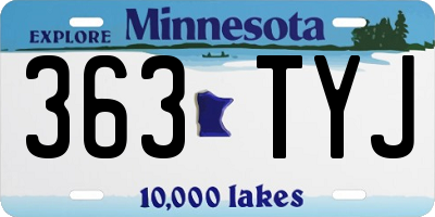 MN license plate 363TYJ