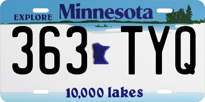 MN license plate 363TYQ