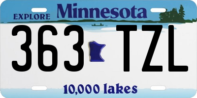 MN license plate 363TZL