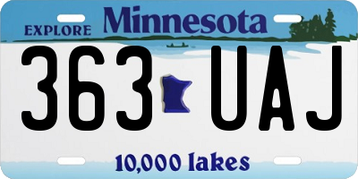 MN license plate 363UAJ