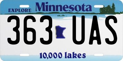 MN license plate 363UAS