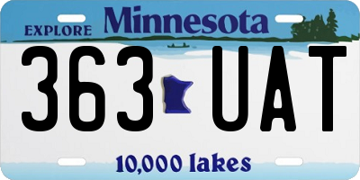 MN license plate 363UAT
