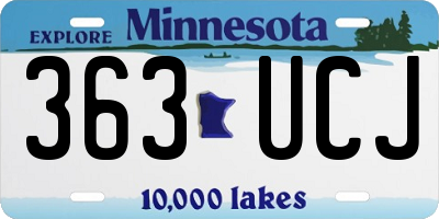MN license plate 363UCJ