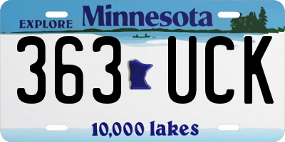 MN license plate 363UCK