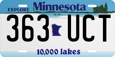 MN license plate 363UCT