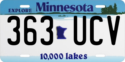 MN license plate 363UCV