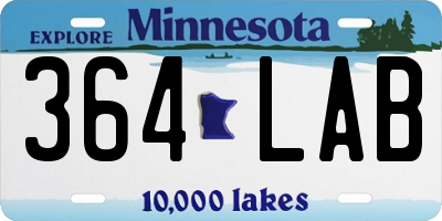 MN license plate 364LAB