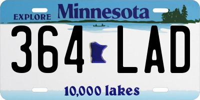 MN license plate 364LAD