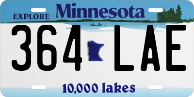 MN license plate 364LAE