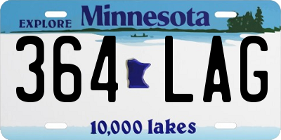 MN license plate 364LAG