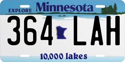 MN license plate 364LAH