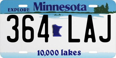 MN license plate 364LAJ