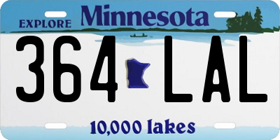 MN license plate 364LAL