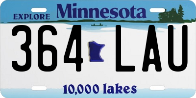 MN license plate 364LAU