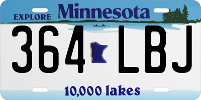 MN license plate 364LBJ